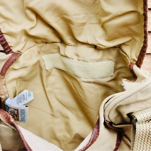 Tan and Brown Men's Bag